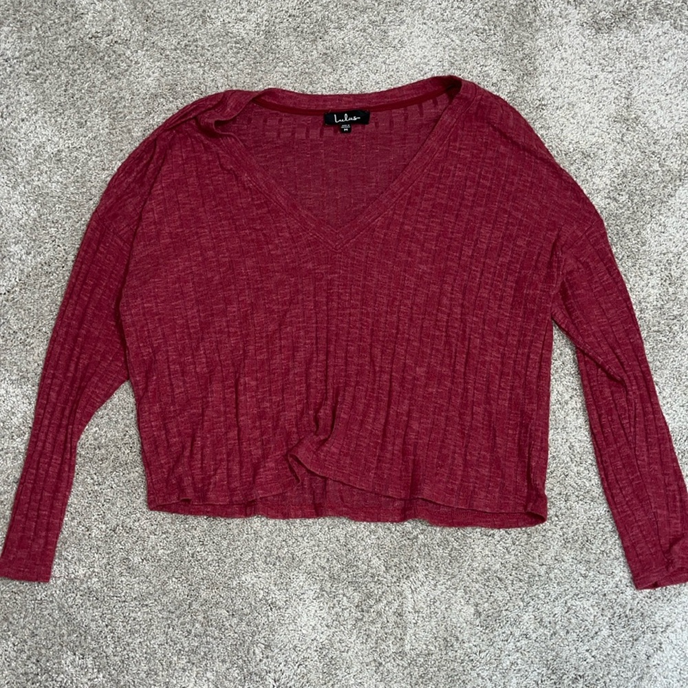 Medium red super soft Lulu’s long sleeve